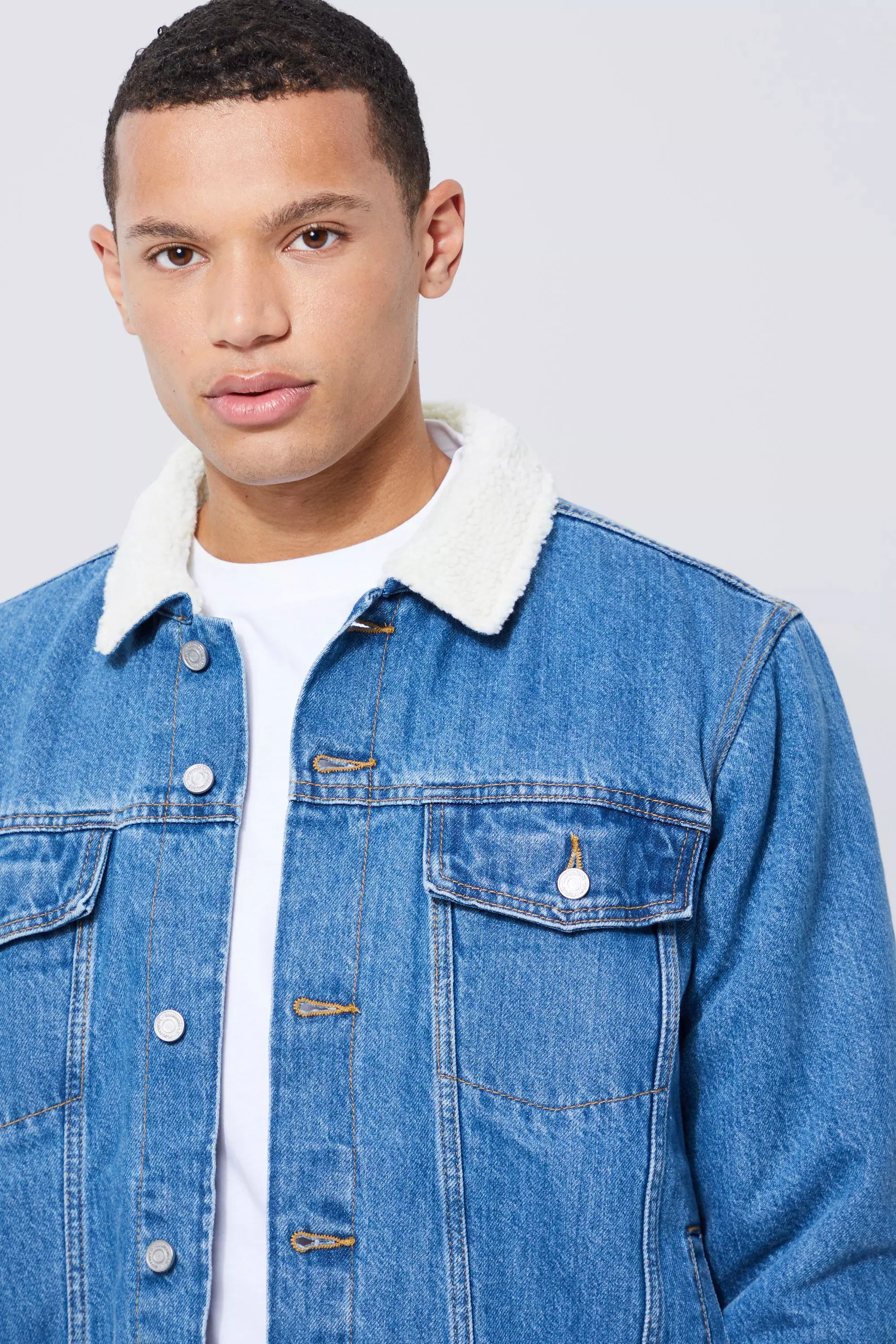 Fully borg 2025 lined denim jacket